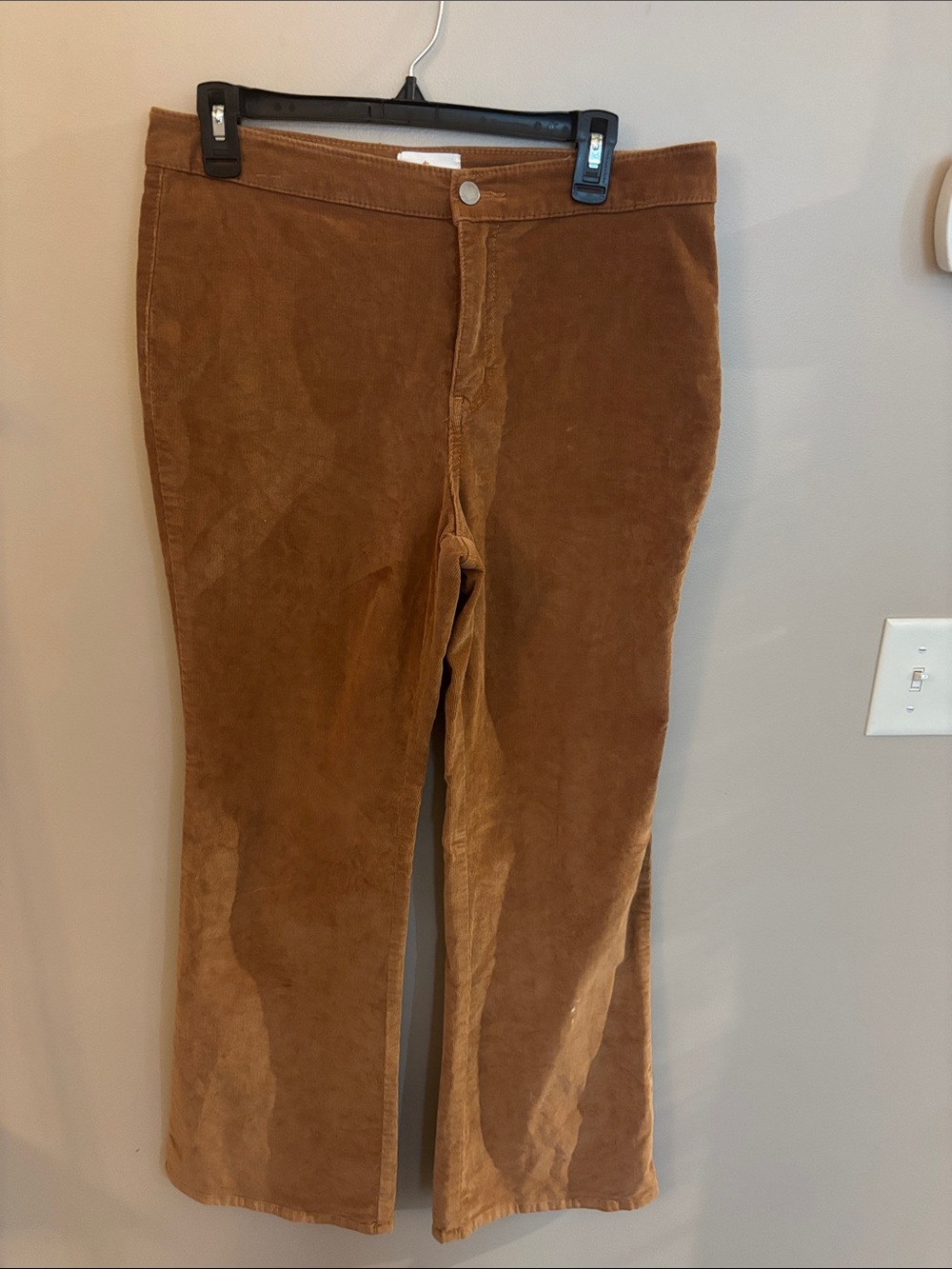 True Craft Women's Corduroy Flare Jeans - Brown